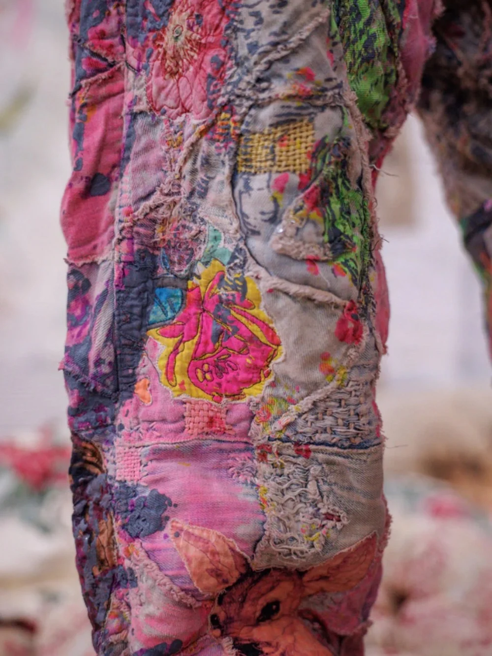 🌈NWT MAGNOLIA PEARL QUILT WORK APPLIQUÉ MINER DENIMS🌈 - Picture 5 of 13